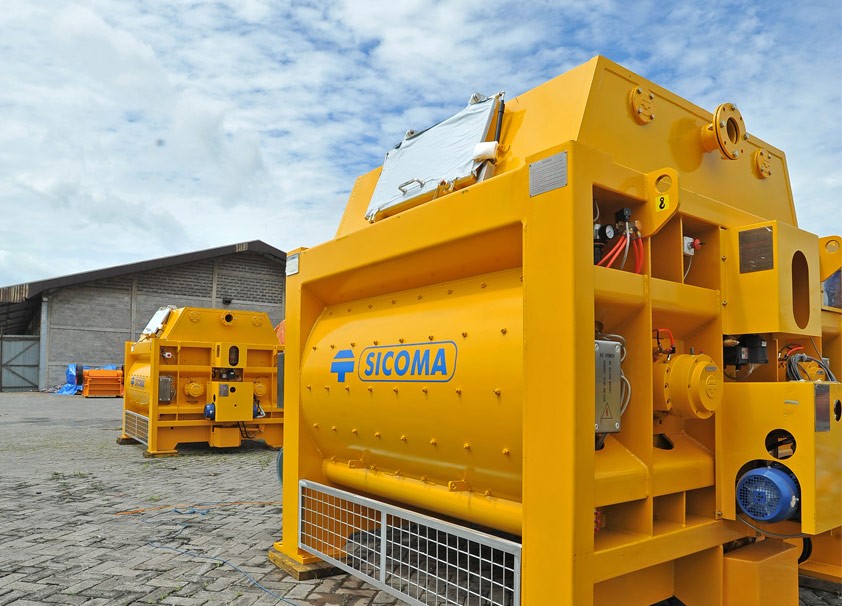 SICOMA Twin Shaft Concrete Mixers (Motor Top)